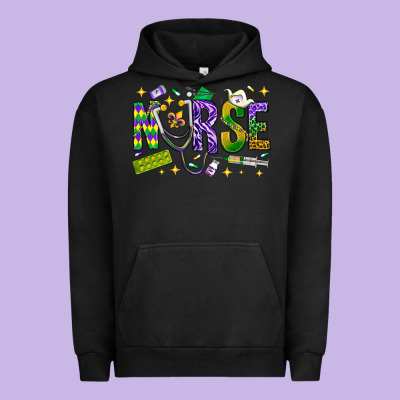 Mardi Gras Nurse Urban Hoodie Designed By Bundleandbundleshop