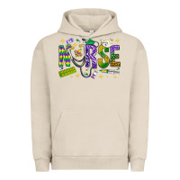 Pigment French Oak Mardi Gras nurse Urban Hoodie - BundleAndBundleShop