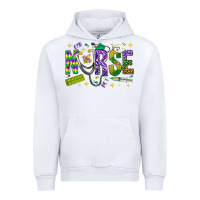 White Mardi Gras nurse Urban Hoodie - BundleAndBundleShop