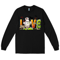 Black Love Nurse Halloween Long Sleeve Tee - texasbilliewilder