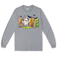 Heather Grey Love Nurse Halloween Long Sleeve Tee - texasbilliewilder