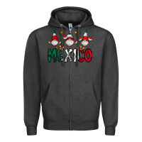 Charcoal Heather mexico gnome Zipper Hoodie - CowhideDigitalArt