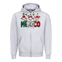 Heather Grey mexico gnome Zipper Hoodie - CowhideDigitalArt