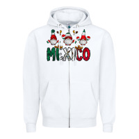 White mexico gnome Zipper Hoodie - CowhideDigitalArt