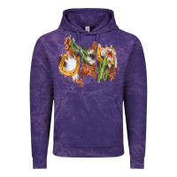 Cloud Purple horseshoe cowhide cactus patch Vintage Hoodie - AdoDesignShop