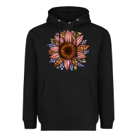 Black usa flag camouflage leopard sunflower Heavyweight Hoodie - Artiststas