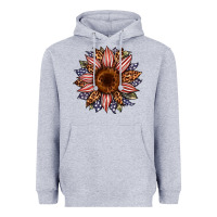 Heather Grey usa flag camouflage leopard sunflower Heavyweight Hoodie - Artiststas