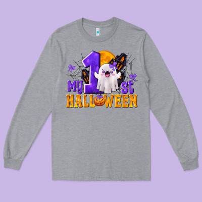 My 1st Halloween Long Sleeve Tee Designed By Texasbilliewilder