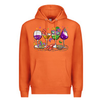 Carrot mardi gras wine glasses Premium Hoodie - MaliasSmallBusiness