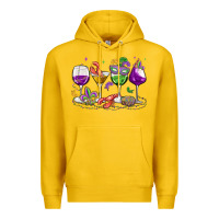 Lemon mardi gras wine glasses Premium Hoodie - MaliasSmallBusiness