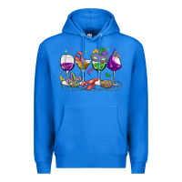 True Royal mardi gras wine glasses Premium Hoodie - MaliasSmallBusiness