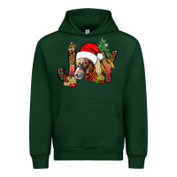 Forest Green joy christmas with horse bbs Urban Hoodie - BundleAndBundleShop