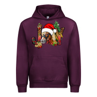 Mauve Wine joy christmas with horse bbs Urban Hoodie - BundleAndBundleShop