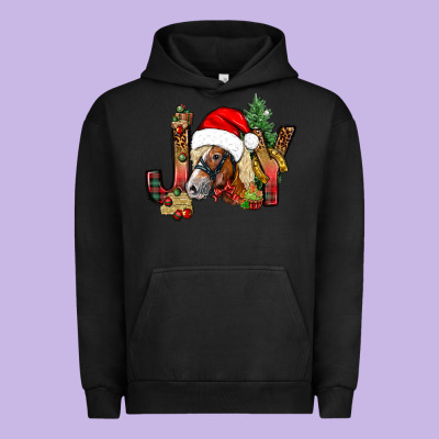 Joy Christmas With Horse Bbs Urban Hoodie Designed By Bundleandbundleshop