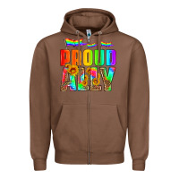 Chestnut proud ally Zipper Hoodie - HRA Design Shop