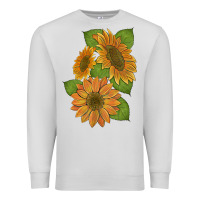 Dove Grey sunflowers Premium Sweatshirt - Artiststas
