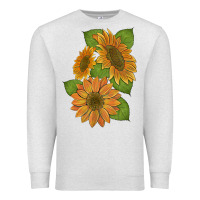 Oatmeal Heather sunflowers Premium Sweatshirt - Artiststas
