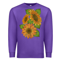 Purple sunflowers Premium Sweatshirt - Artiststas