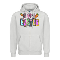 Dove Grey Easter Day Happy Easter Zipper Hoodie - OliviaCreatesArt