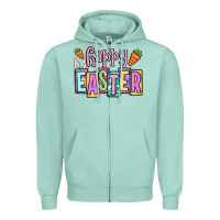 Seafoam Easter Day Happy Easter Zipper Hoodie - OliviaCreatesArt