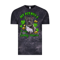 Cloud Black st patricks day my pitbuli my lucky charm Vintage Tee - RanaPortraitStore