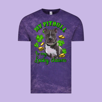 Vintage Tee st patricks day my pitbuli my lucky charm