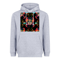 Sugar Skull Seamless Pattern Heavyweight Hoodie | Teevron