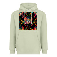 Matcha sugar skull seamless pattern Heavyweight Hoodie - BundleAndBundleShop