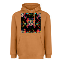 Meerkat sugar skull seamless pattern Heavyweight Hoodie - BundleAndBundleShop