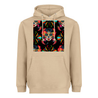 Mushroom sugar skull seamless pattern Heavyweight Hoodie - BundleAndBundleShop