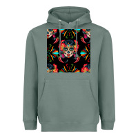 Sage sugar skull seamless pattern Heavyweight Hoodie - BundleAndBundleShop