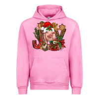 Fuchsia Pink joy christmas with pig bbs Urban Hoodie - BundleAndBundleShop