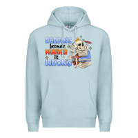 Blue Mist reading because murder is wrong Premium Hoodie - MaliasSmallBusiness