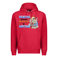 Cardinal reading because murder is wrong Premium Hoodie - MaliasSmallBusiness