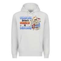 Dove Grey reading because murder is wrong Premium Hoodie - MaliasSmallBusiness