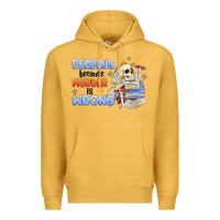 Mustard reading because murder is wrong Premium Hoodie - MaliasSmallBusiness