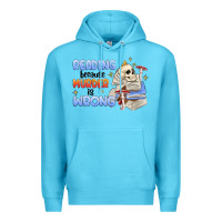 Ocean Blue reading because murder is wrong Premium Hoodie - MaliasSmallBusiness