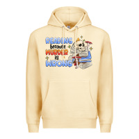 Pina Colada reading because murder is wrong Premium Hoodie - MaliasSmallBusiness