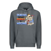 Rock reading because murder is wrong Premium Hoodie - MaliasSmallBusiness