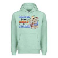 Seafoam reading because murder is wrong Premium Hoodie - MaliasSmallBusiness