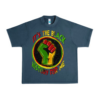 Midnight Navy it's the black history for me Urban Heavy Tee - Zillion Design Studio