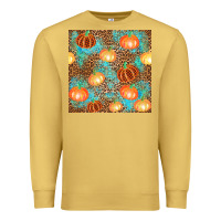 Antique Gold plaid fall pumpkin seamless Premium Sweatshirt - AdoDesignShop