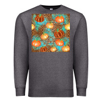 Charcoal Heather plaid fall pumpkin seamless Premium Sweatshirt - AdoDesignShop