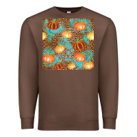 Chestnut plaid fall pumpkin seamless Premium Sweatshirt - AdoDesignShop