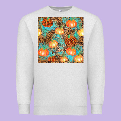 Plaid Fall Pumpkin Seamless Premium Sweatshirt Designed By Adodesignshop