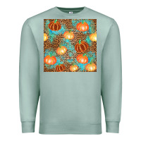 Seafoam plaid fall pumpkin seamless Premium Sweatshirt - AdoDesignShop