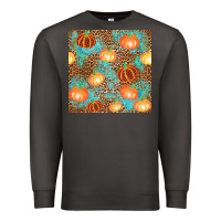 Smoke plaid fall pumpkin seamless Premium Sweatshirt - AdoDesignShop