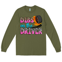 Army Green dibs on the driver Long Sleeve Tee - Zillion Design Studio
