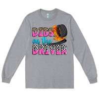 Heather Grey dibs on the driver Long Sleeve Tee - Zillion Design Studio