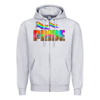 Heather Grey pride Zipper Hoodie - HRA Design Shop